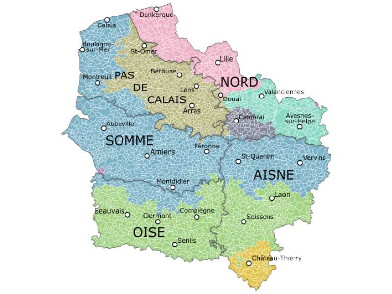 region hauts-de-france carte